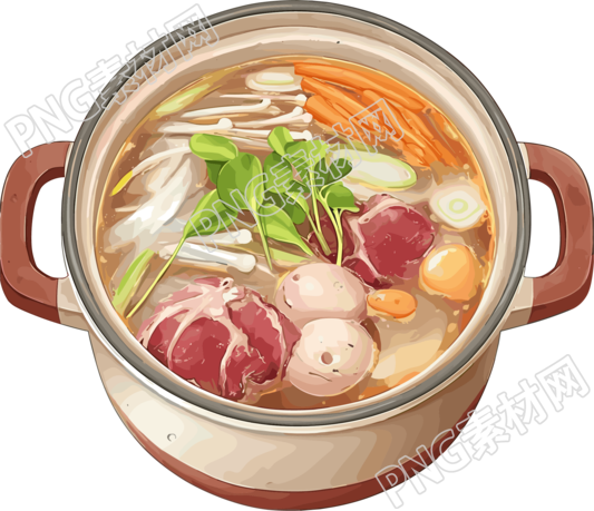羊肉汤可商用插画