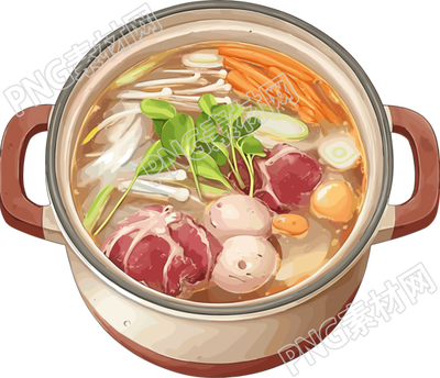羊肉汤可商用插画