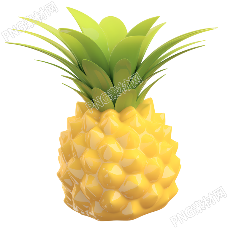 凤梨向量插图