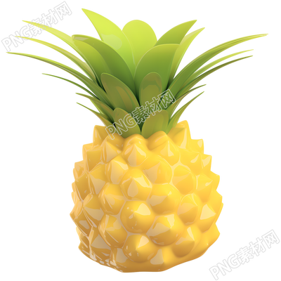 凤梨向量插图