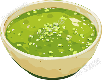 绿豆汤透明背景插画