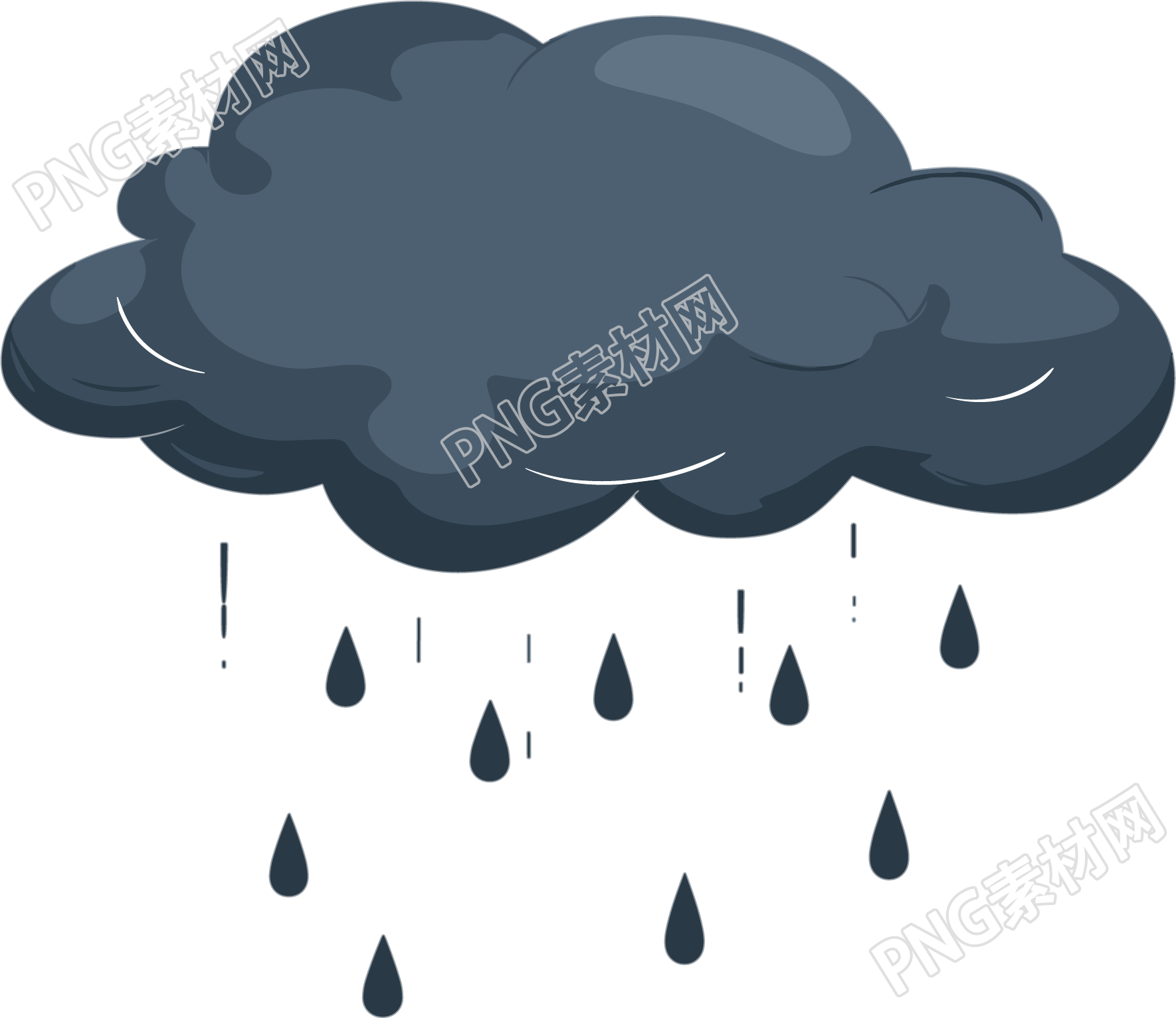 暴风雨图标插图