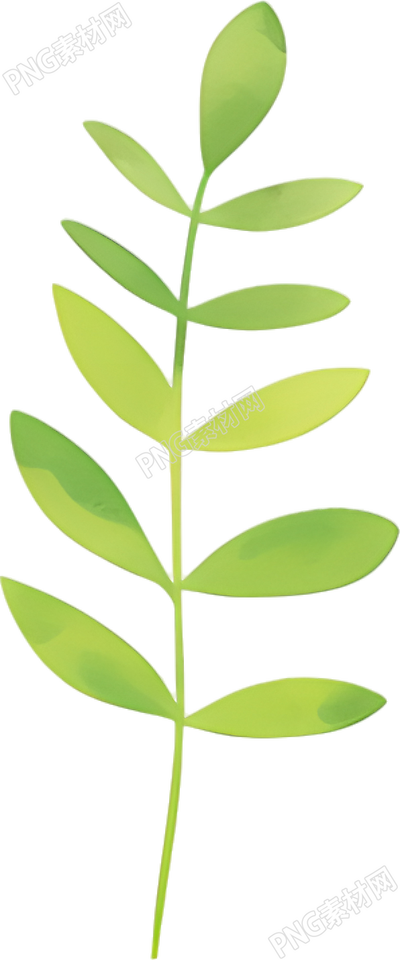 水彩植物简约风格素材
