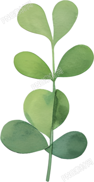 水彩植物商业设计元素