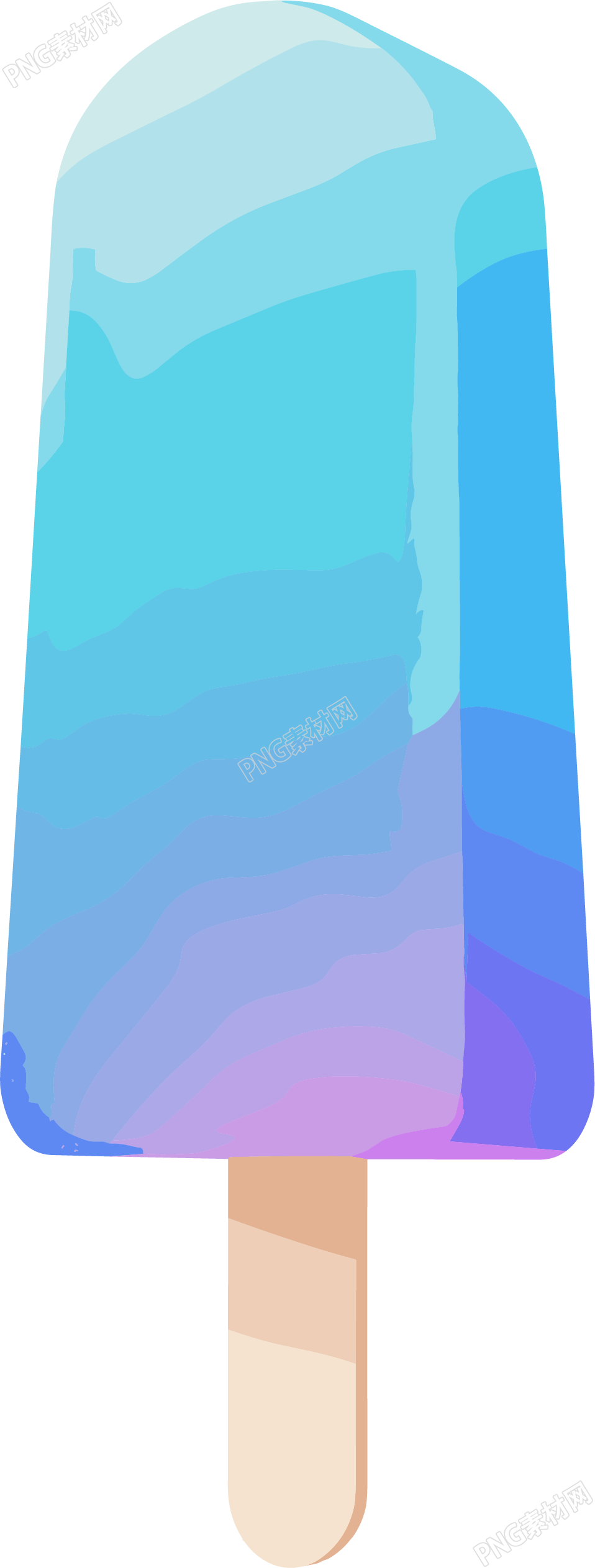 蓝色渐变冰棒插图