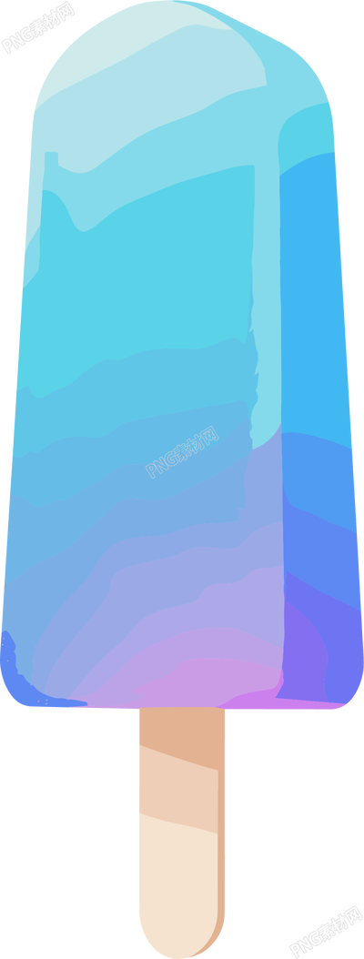 蓝色渐变冰棒插图