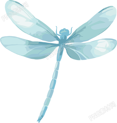 蜻蜓水彩画素材
