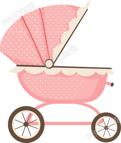 婴儿车简约插图