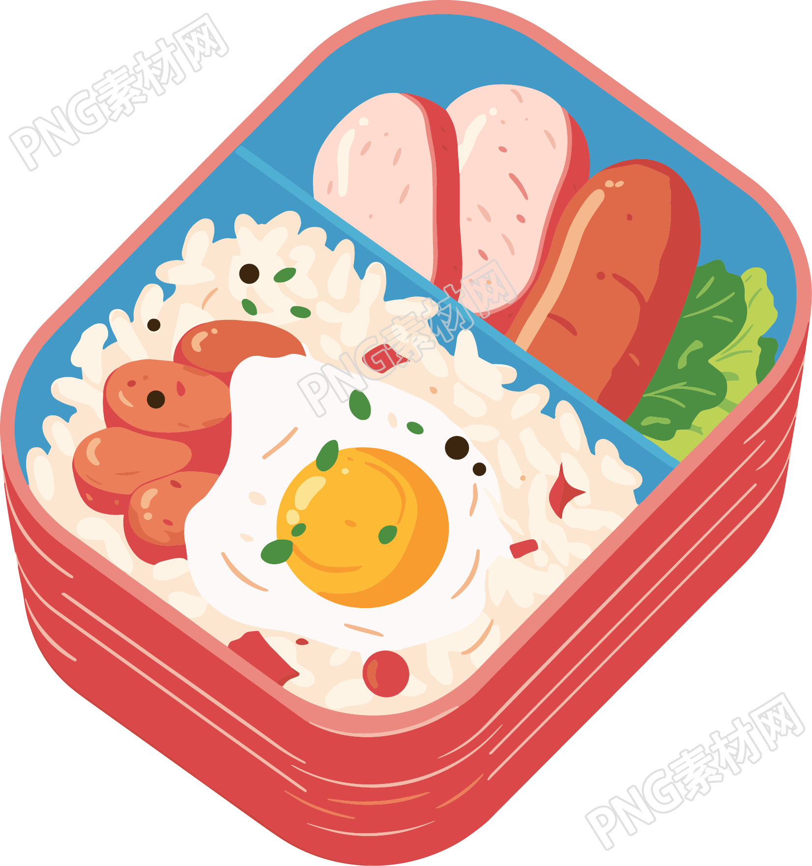 幼儿园食谱可商用插画