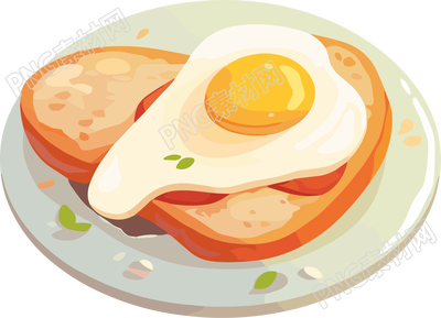 幼儿园食谱煎蛋插画