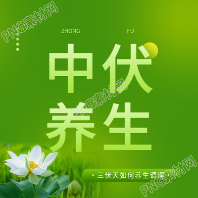 中伏养生调理宣传微信公众号次图