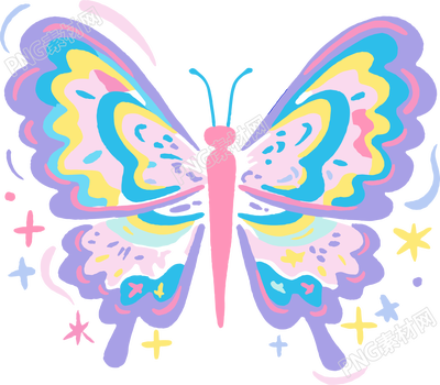 线条蝴蝶高清插画