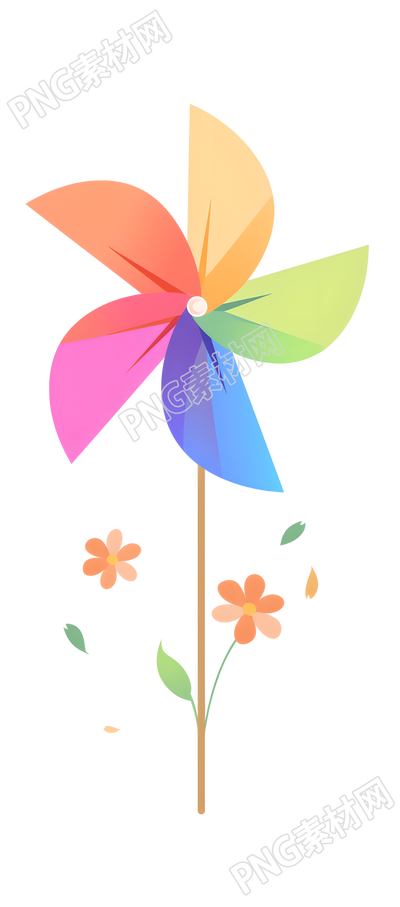 纸风车创意插图