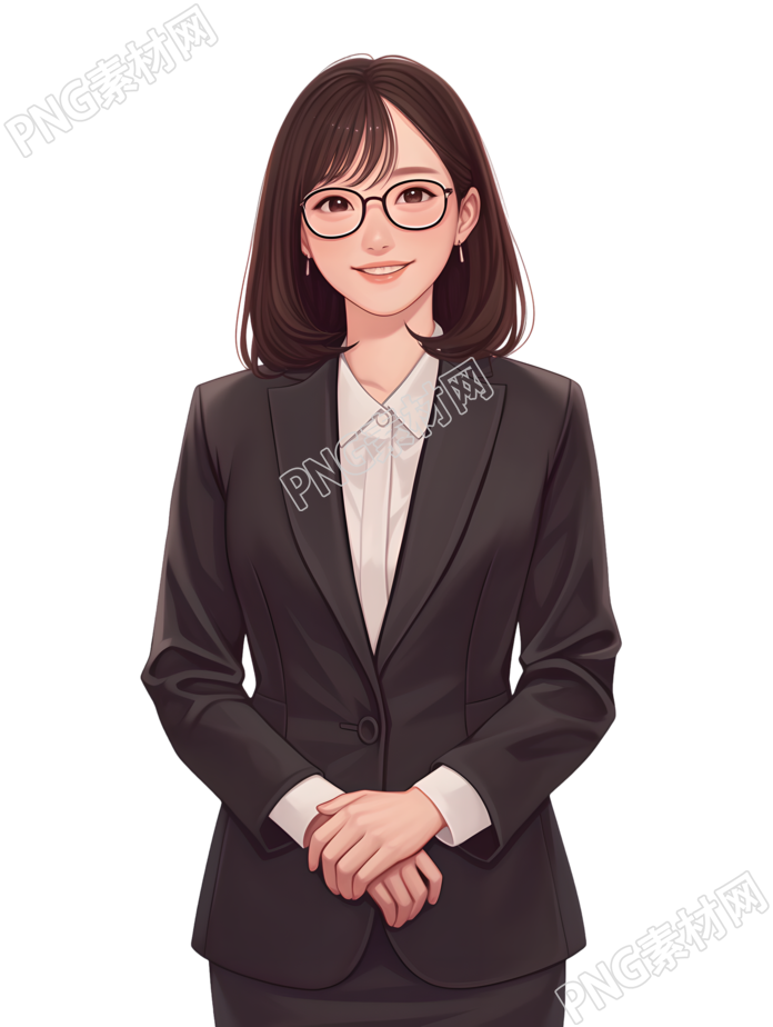 公务员透明背景插画
