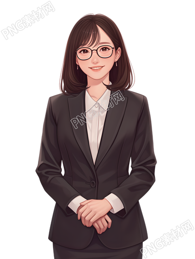 公务员透明背景插画