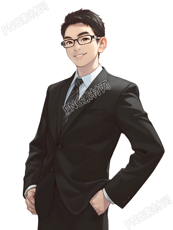 公务员年轻男子素材