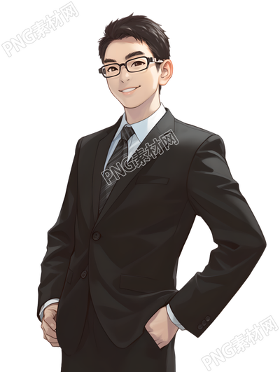 公务员年轻男子素材
