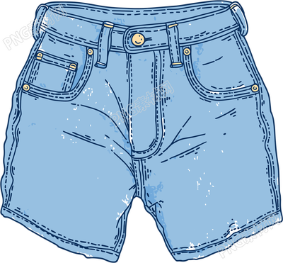 牛仔裤时装插图
