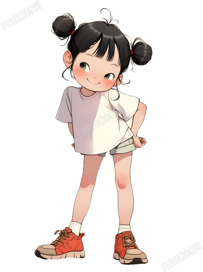 可爱小女孩可商用插图