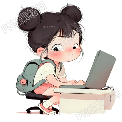 可爱小女孩插图