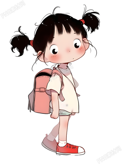 可爱小女孩插画