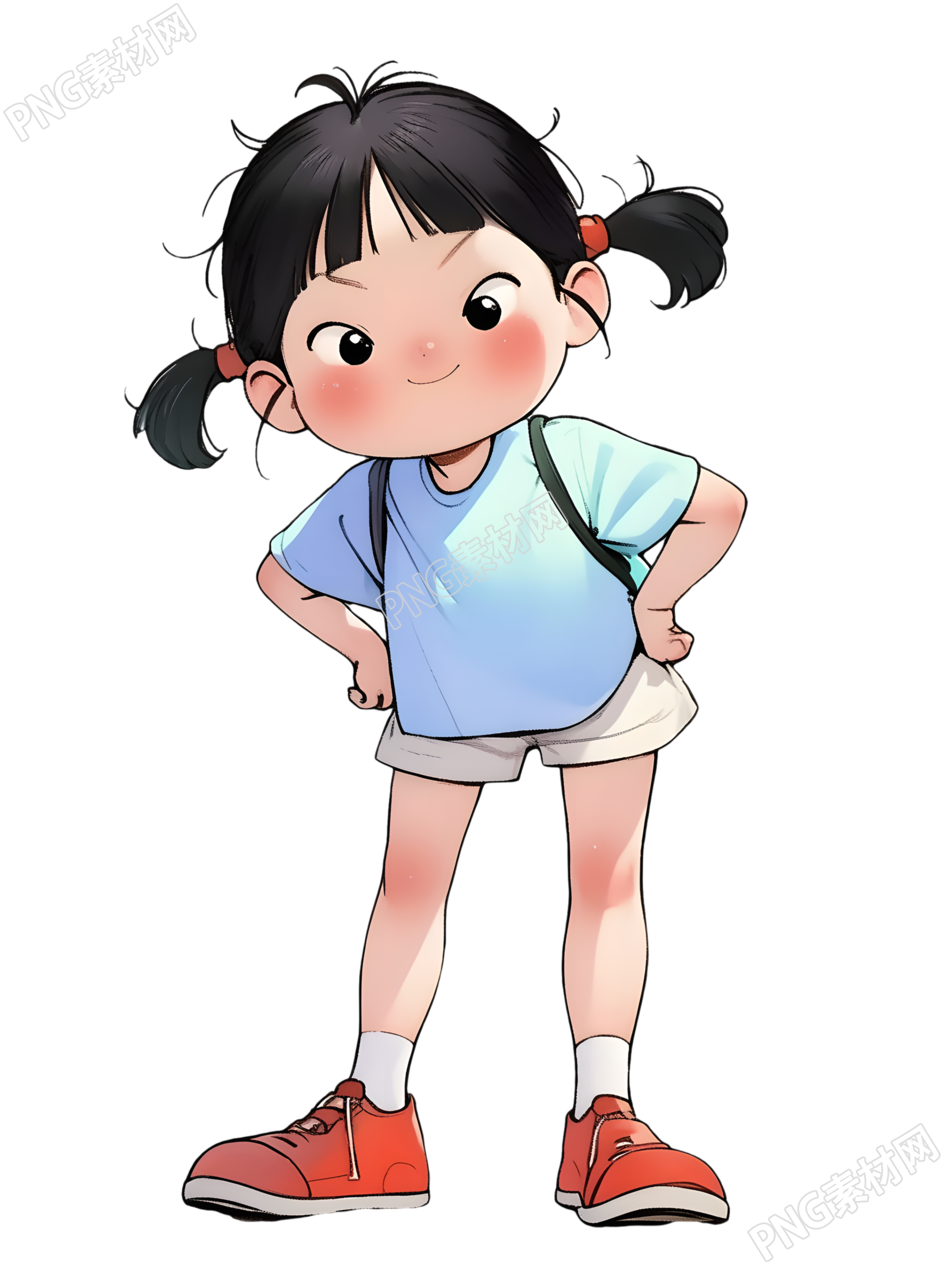 可爱小女孩搞怪元素