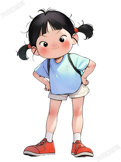 可爱小女孩搞怪元素