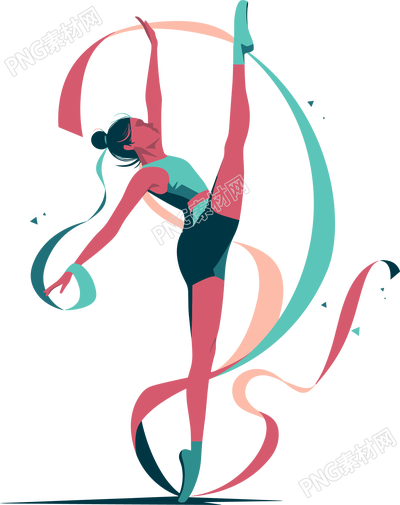艺术体操卡通插图