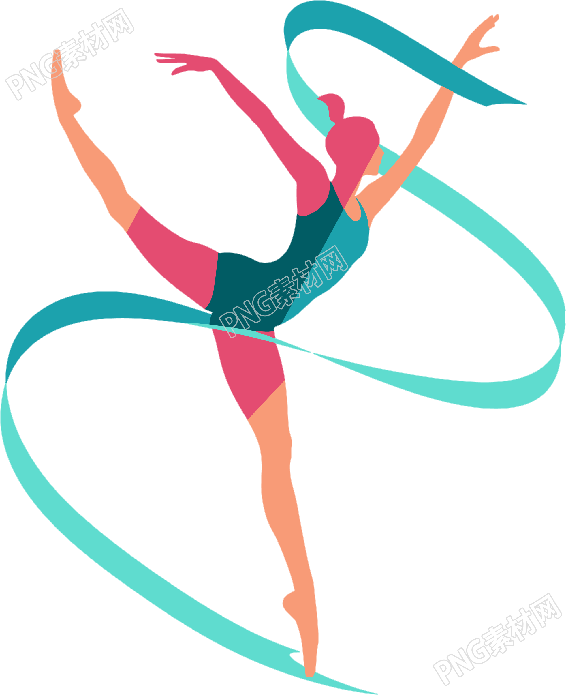 艺术体操卡通插画