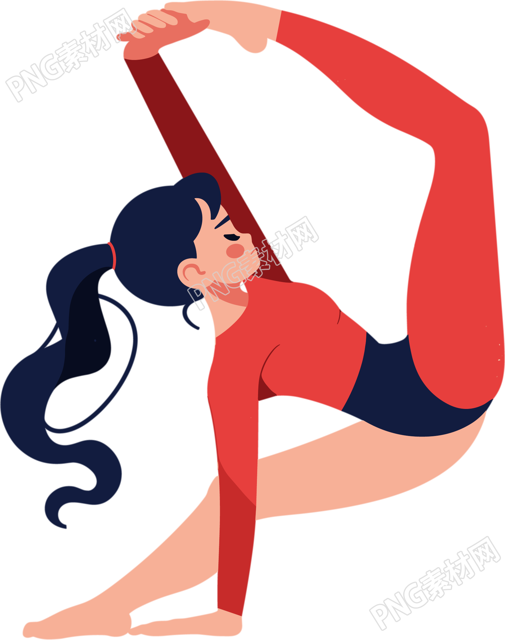 艺术体操矢量插图