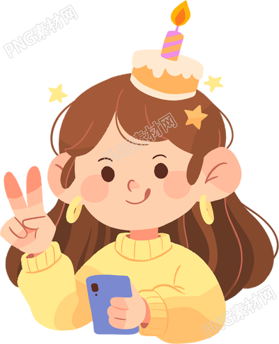 生日派对可爱女孩元素