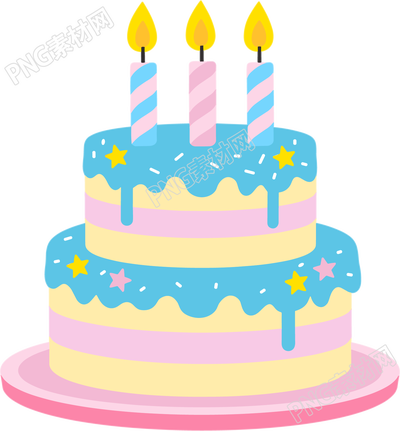 生日蛋糕卡通插图