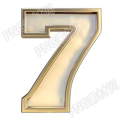 数字7金属风图形素材