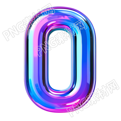 蓝紫色数字0插图