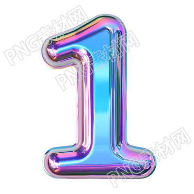 蓝紫色数字1插图