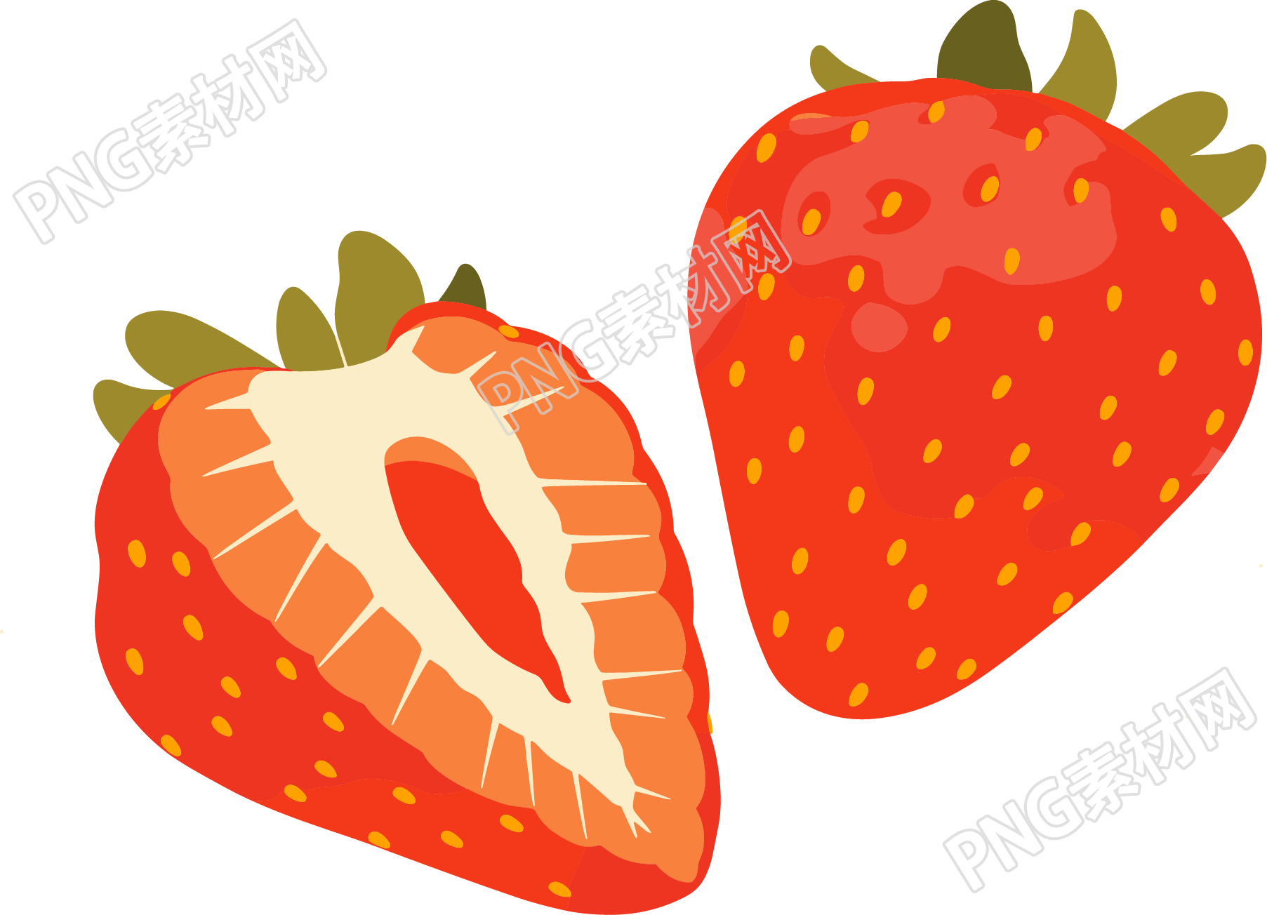 草莓插画素材