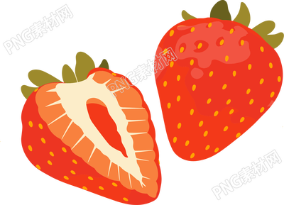 草莓插画素材