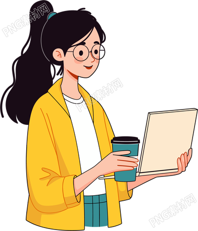 卡通人物扁平插图