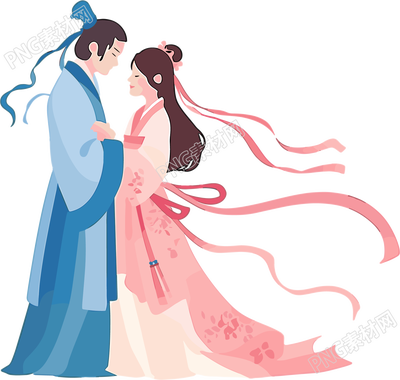 七夕牛郎织女插画