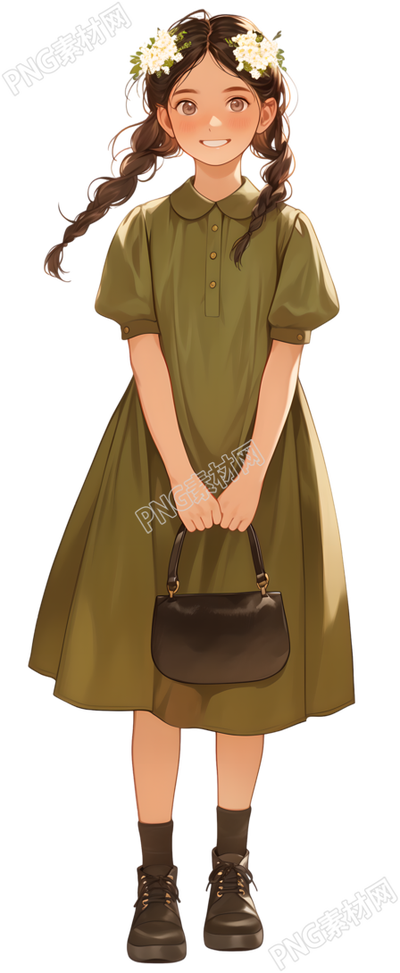 森系女孩可商用素材