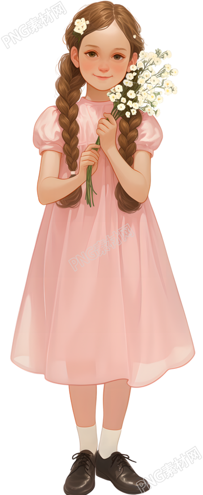 森系女孩可商用插画