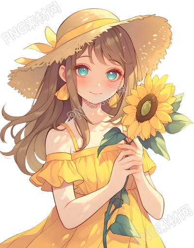 森系女孩唯美插图