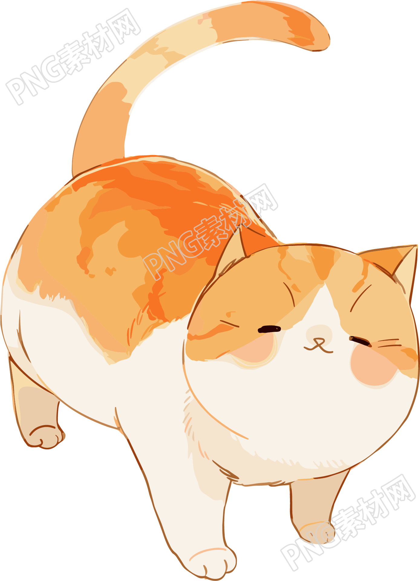 日系猫咪卡通元素