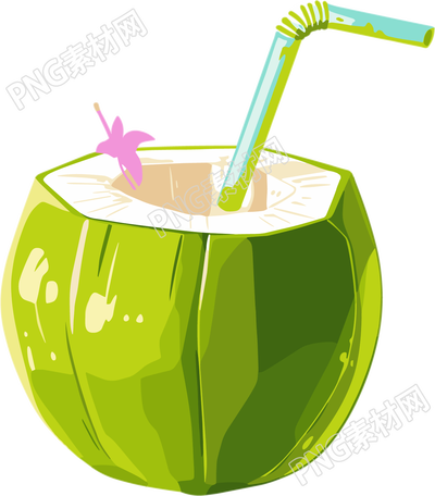 椰汁插图素材