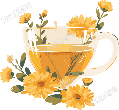 菊花茶茶杯插图