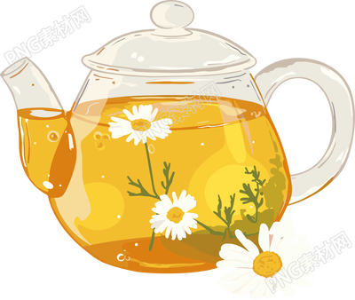 菊花茶透明背景元素