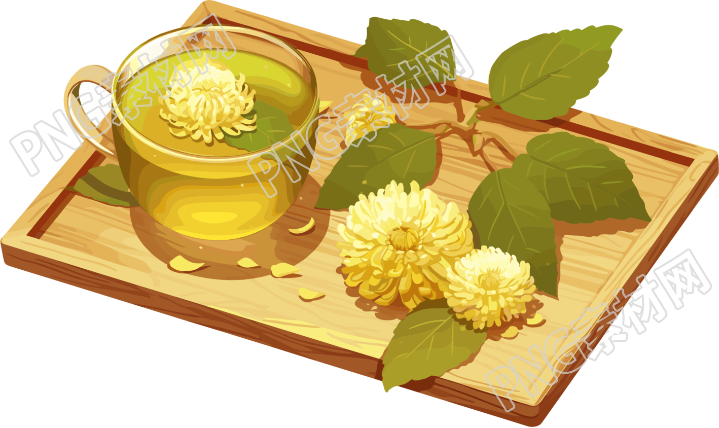菊花茶图形素材