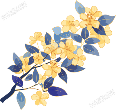 立秋桂花插画