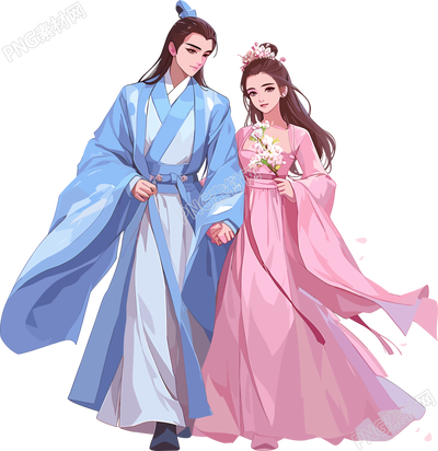 七夕牛郎织女可商用素材