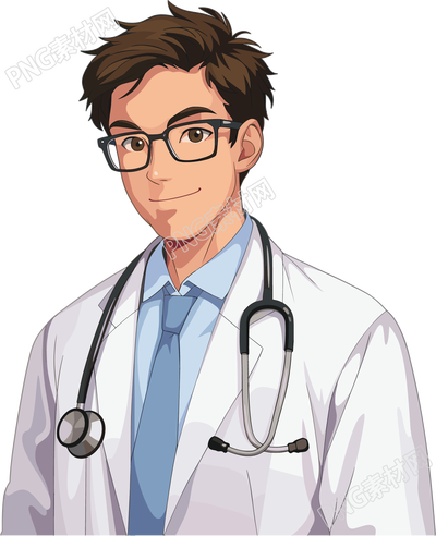 医师白大褂插画